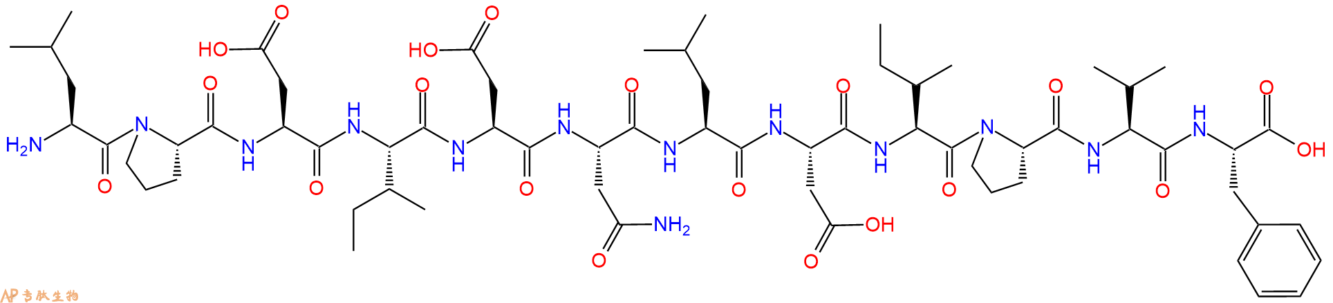专肽生物产品H2N-Leu-Pro-Asp-Ile-Asp-Asn-Leu-Asp-Ile-Pro-Val-Phe-OH