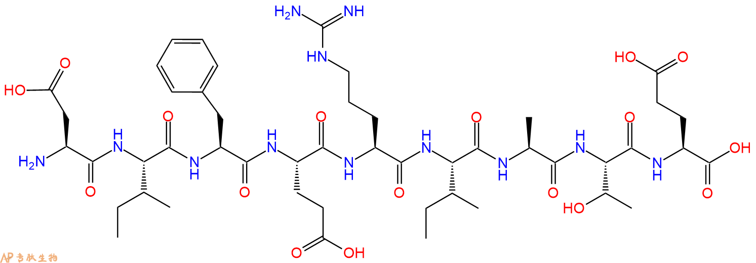专肽生物产品H2N-Asp-Ile-Phe-Glu-Arg-Ile-Ala-Thr-Glu-OH