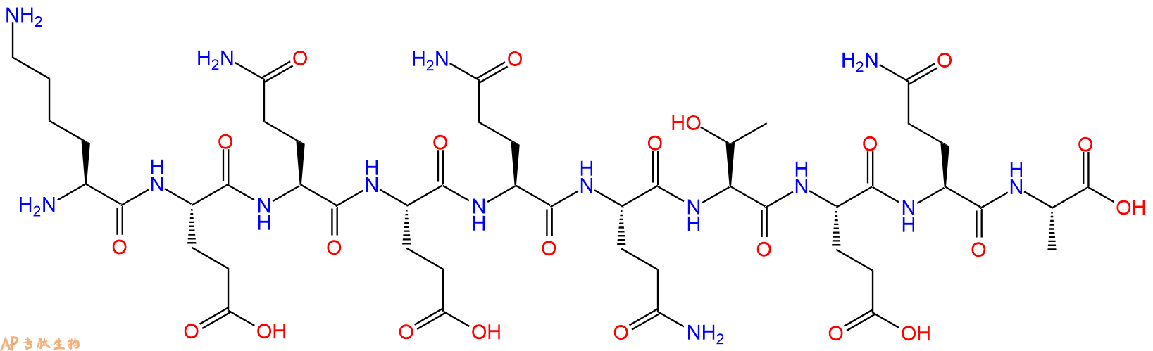 专肽生物产品H2N-Lys-Glu-Gln-Glu-Gln-Gln-Thr-Glu-Gln-Ala-OH