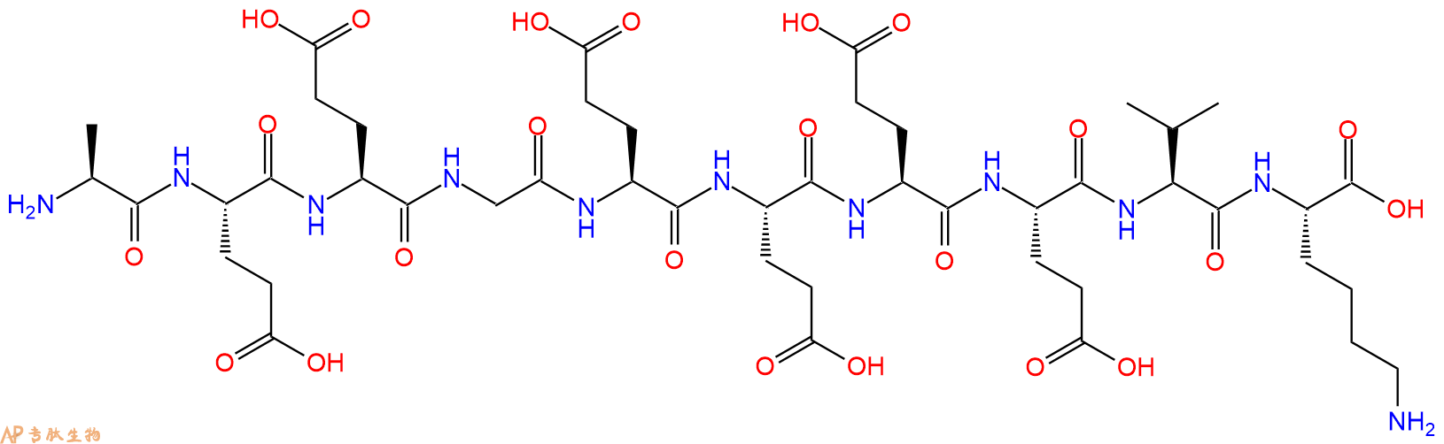 专肽生物产品H2N-Ala-Glu-Glu-Gly-Glu-Glu-Glu-Glu-Val-Lys-OH