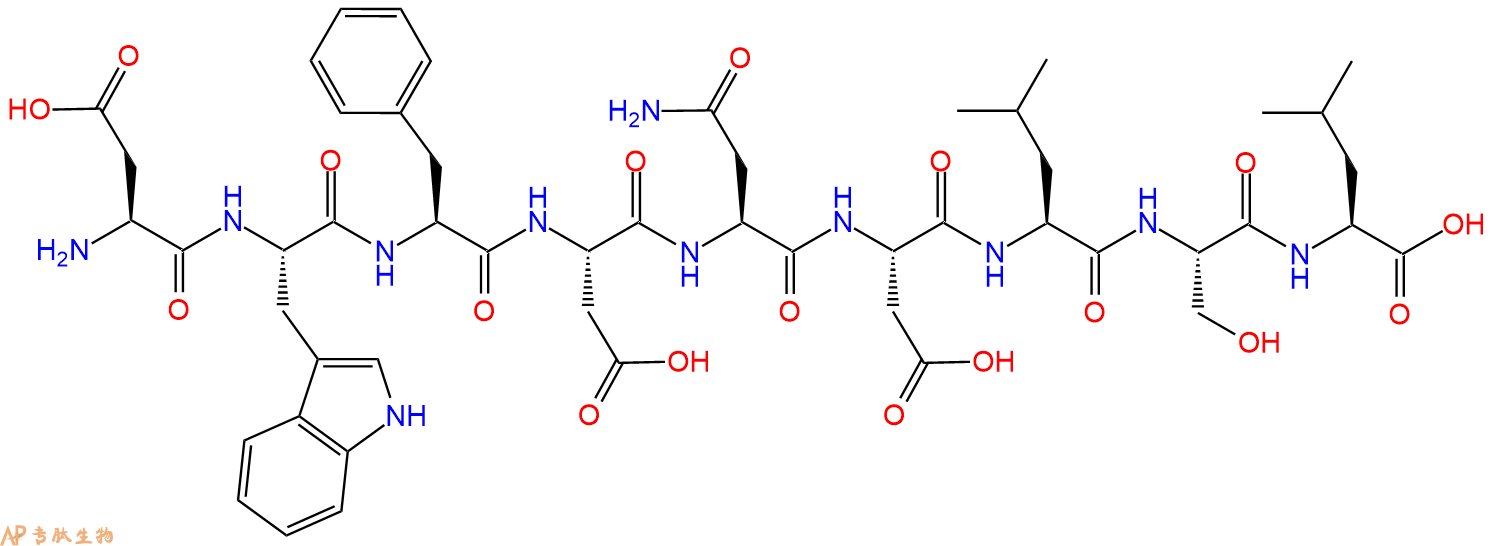 专肽生物产品H2N-Asp-Trp-Phe-Asp-Asn-Asp-Leu-Ser-Leu-OH