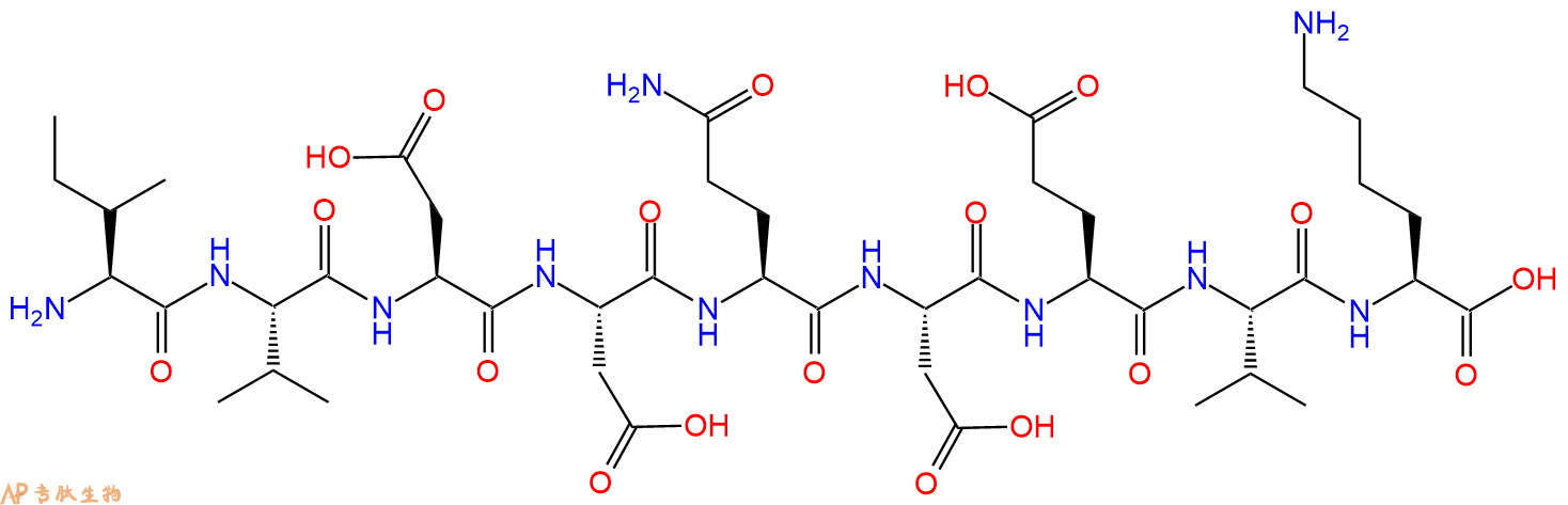 专肽生物产品H2N-Ile-Val-Asp-Asp-Gln-Asp-Glu-Val-Lys-OH