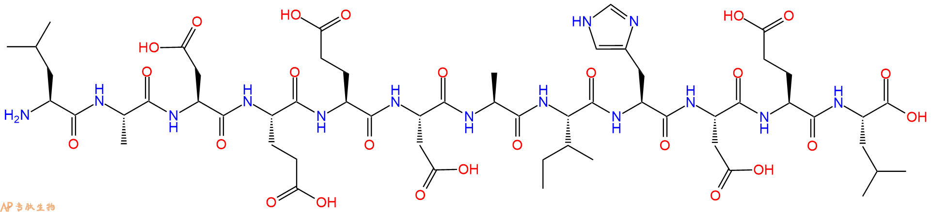 专肽生物产品H2N-Leu-Ala-Asp-Glu-Glu-Asp-Ala-Ile-His-Asp-Glu-Leu-OH
