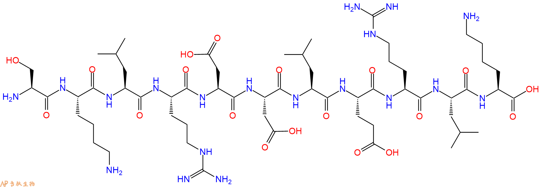 专肽生物产品H2N-Ser-Lys-Leu-Arg-Asp-Asp-Leu-Glu-Arg-Leu-Lys-OH