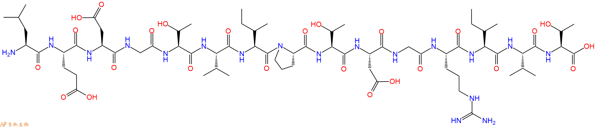 专肽生物产品H2N-Leu-Glu-Asp-Gly-Thr-Val-Ile-Pro-Thr-Asp-Gly-Arg-Ile-Val-Thr-OH