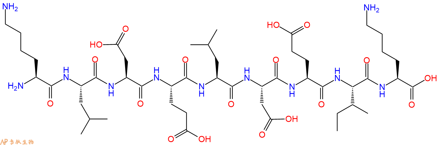 专肽生物产品H2N-Lys-Leu-Asp-Glu-Leu-Asp-Glu-Ile-Lys-OH