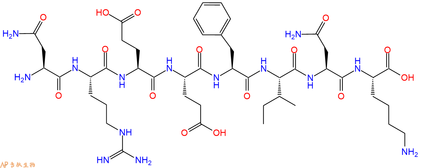 专肽生物产品H2N-Asn-Arg-Glu-Glu-Phe-Ile-Asn-Lys-OH