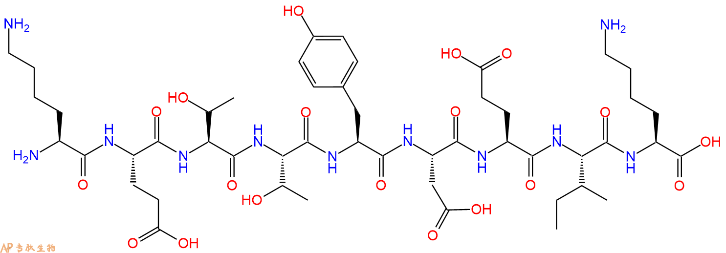 专肽生物产品H2N-Lys-Glu-Thr-Thr-Tyr-Asp-Glu-Ile-Lys-OH
