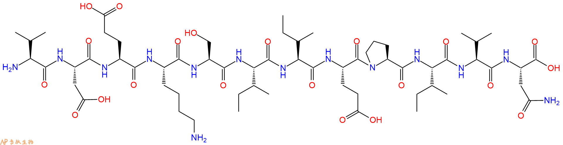 专肽生物产品H2N-Val-Asp-Glu-Lys-Ser-Ile-Ile-Glu-Pro-Ile-Val-Asn-OH