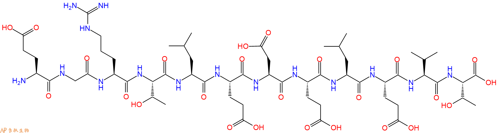 专肽生物产品H2N-Glu-Gly-Arg-Thr-Leu-Glu-Asp-Glu-Leu-Glu-Val-Thr-OH