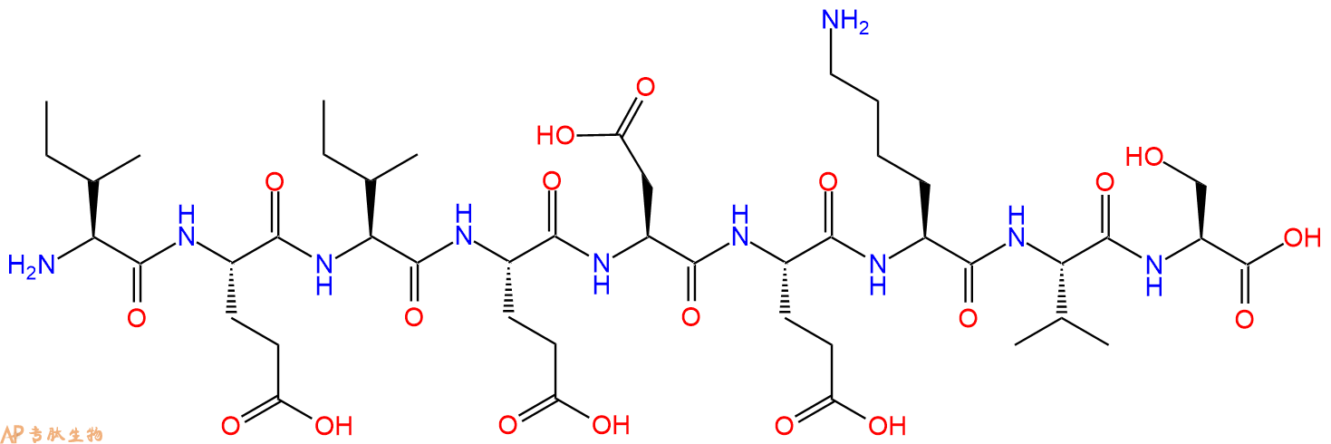 专肽生物产品H2N-Ile-Glu-Ile-Glu-Asp-Glu-Lys-Val-Ser-OH