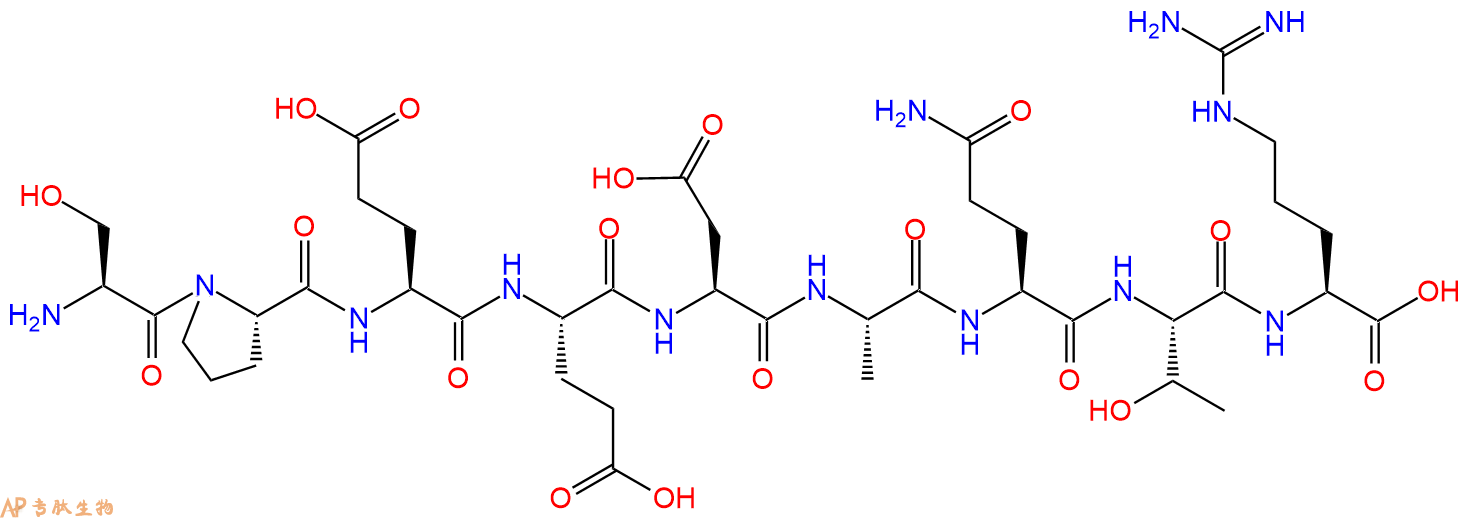专肽生物产品H2N-Ser-Pro-Glu-Glu-Asp-Ala-Gln-Thr-Arg-OH
