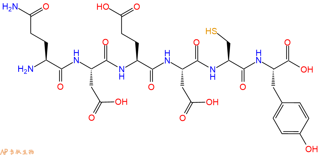 专肽生物产品H2N-Gln-Asp-Glu-Asp-Cys-Tyr-OH