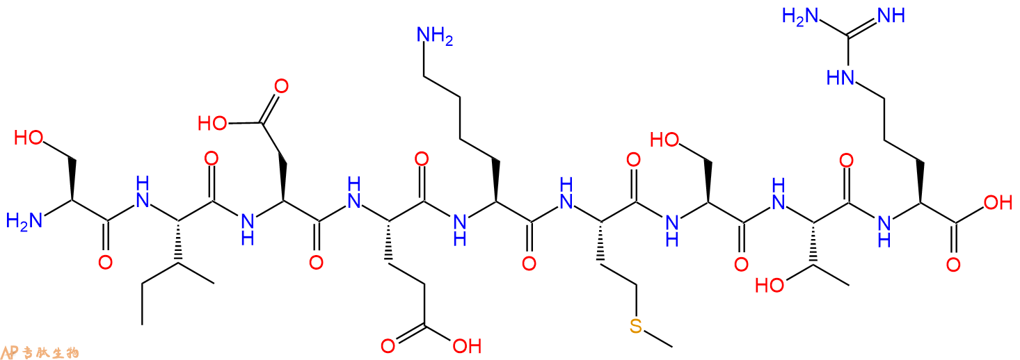 专肽生物产品H2N-Ser-Ile-Asp-Glu-Lys-Met-Ser-Thr-Arg-OH