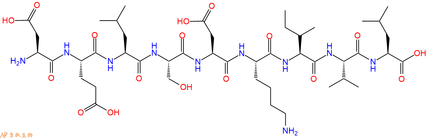 专肽生物产品H2N-Asp-Glu-Leu-Ser-Asp-Lys-Ile-Val-Leu-OH