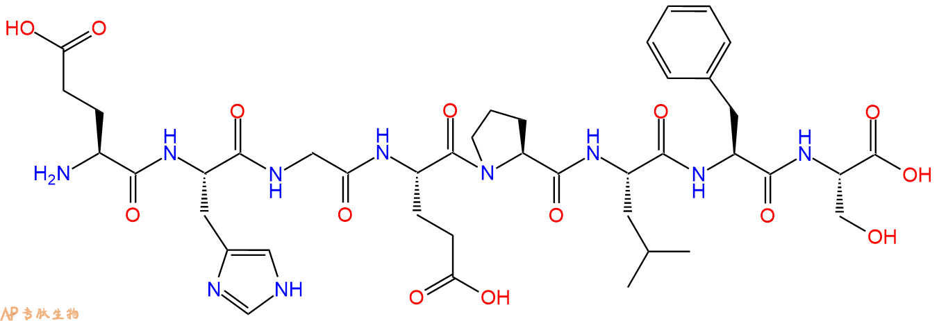 专肽生物产品H2N-Glu-His-Gly-Glu-Pro-Leu-Phe-Ser-OH