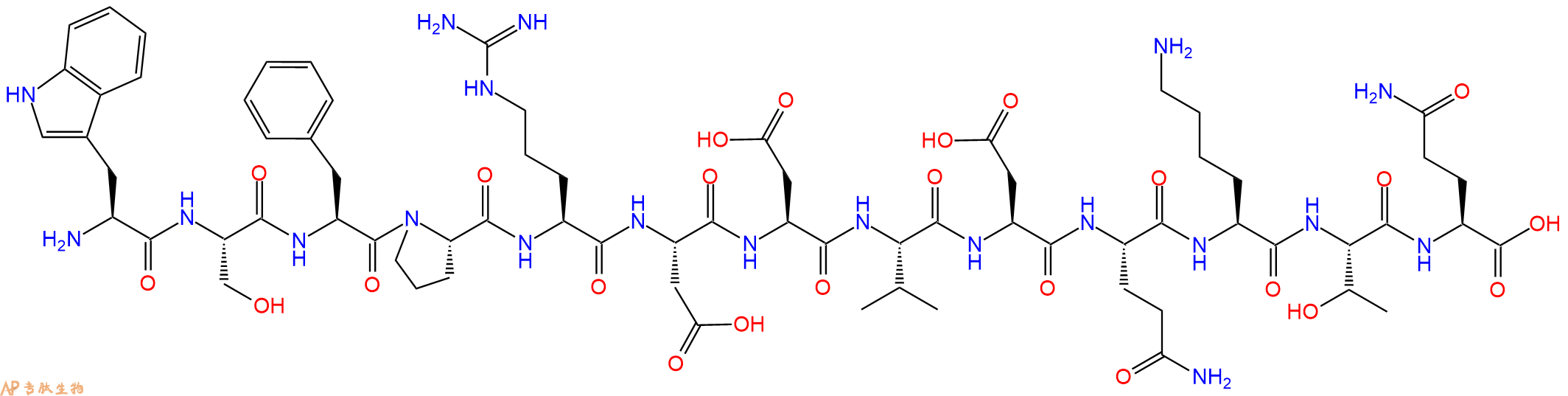 专肽生物产品H2N-Trp-Ser-Phe-Pro-Arg-Asp-Asp-Val-Asp-Gln-Lys-Thr-Gln-OH