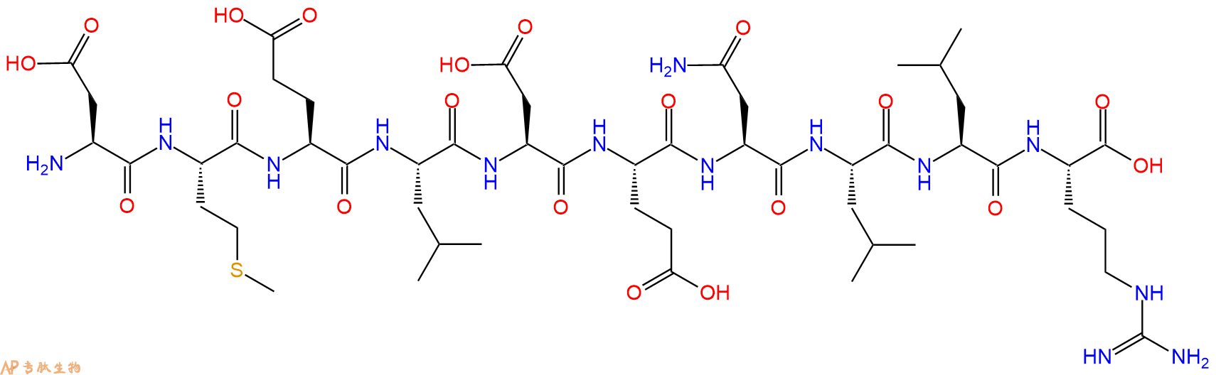 专肽生物产品H2N-Asp-Met-Glu-Leu-Asp-Glu-Asn-Leu-Leu-Arg-OH