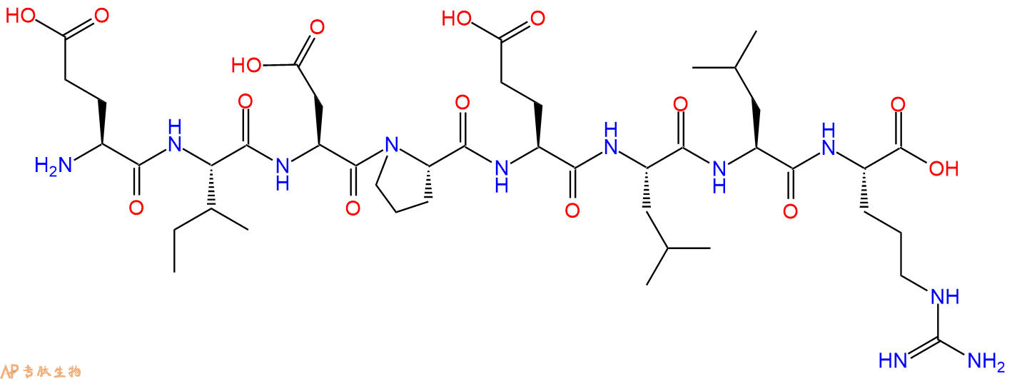 专肽生物产品H2N-Glu-Ile-Asp-Pro-Glu-Leu-Leu-Arg-OH