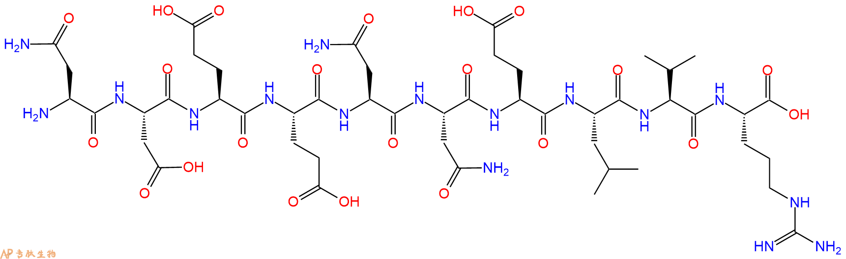 专肽生物产品H2N-Asn-Asp-Glu-Glu-Asn-Asn-Glu-Leu-Val-Arg-OH
