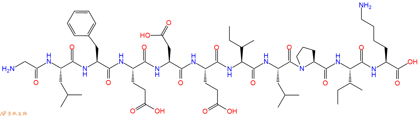专肽生物产品H2N-Gly-Leu-Phe-Glu-Asp-Glu-Ile-Leu-Pro-Ile-Lys-OH