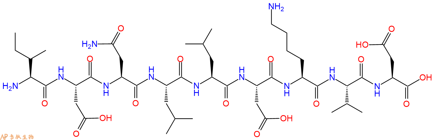 专肽生物产品H2N-Ile-Asp-Asn-Leu-Leu-Asp-Lys-Val-Asp-OH
