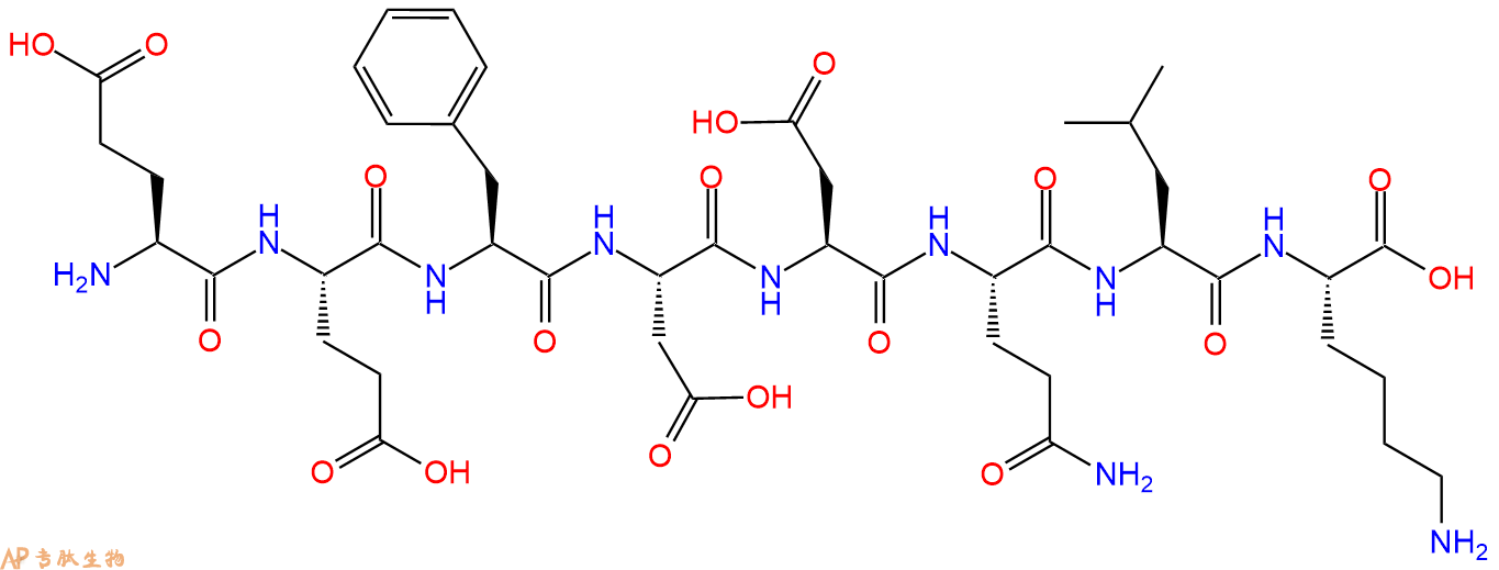 专肽生物产品H2N-Glu-Glu-Phe-Asp-Asp-Gln-Leu-Lys-OH