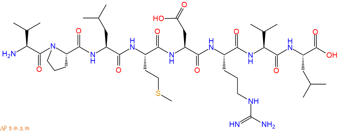 专肽生物产品H2N-Val-Pro-Leu-Met-Asp-Arg-Val-Leu-OH