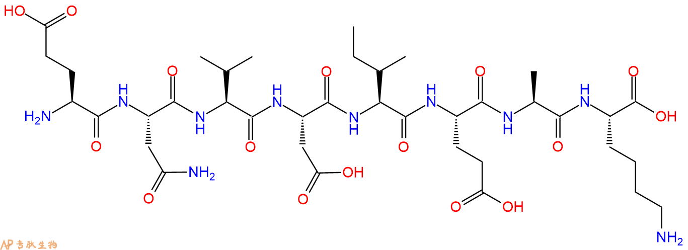 专肽生物产品H2N-Glu-Asn-Val-Asp-Ile-Glu-Ala-Lys-OH