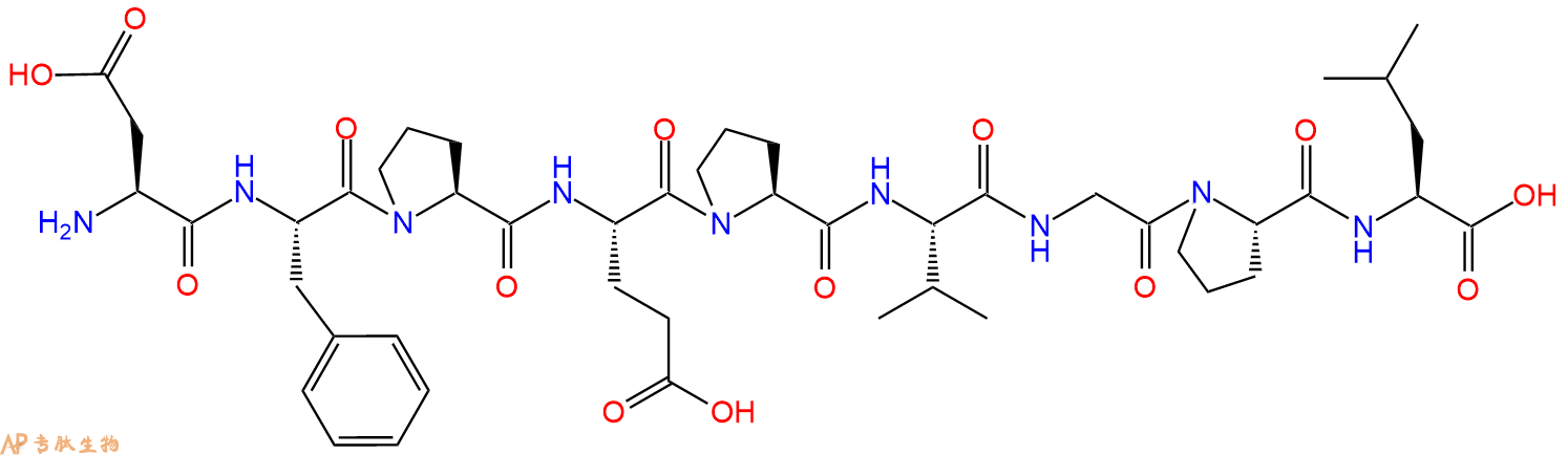 专肽生物产品H2N-Asp-Phe-Pro-Glu-Pro-Val-Gly-Pro-Leu-OH
