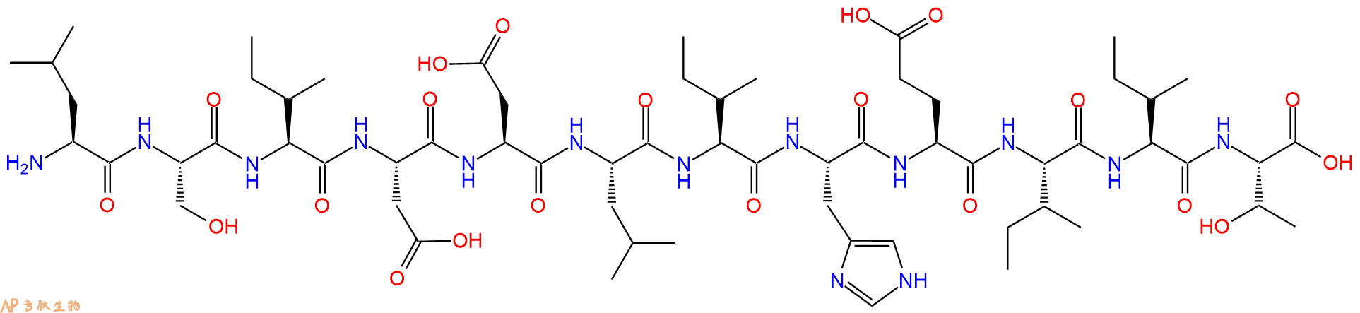 专肽生物产品H2N-Leu-Ser-Ile-Asp-Asp-Leu-Ile-His-Glu-Ile-Ile-Thr-OH