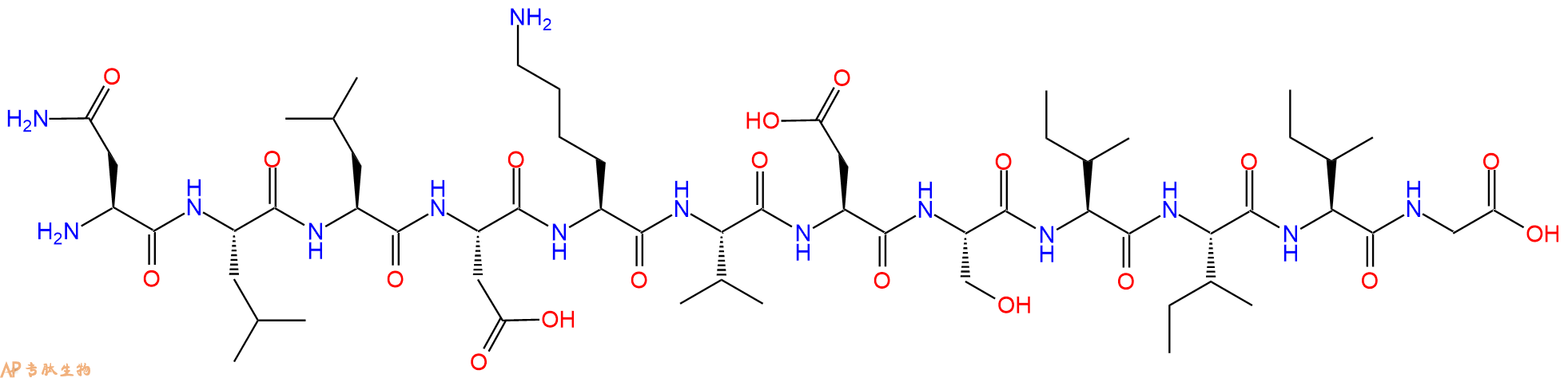专肽生物产品H2N-Asn-Leu-Leu-Asp-Lys-Val-Asp-Ser-Ile-Ile-Ile-Gly-OH