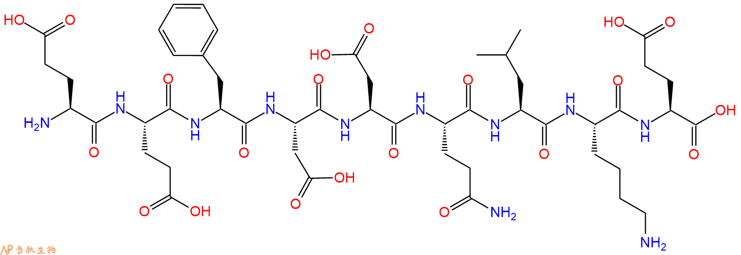 专肽生物产品H2N-Glu-Glu-Phe-Asp-Asp-Gln-Leu-Lys-Glu-OH