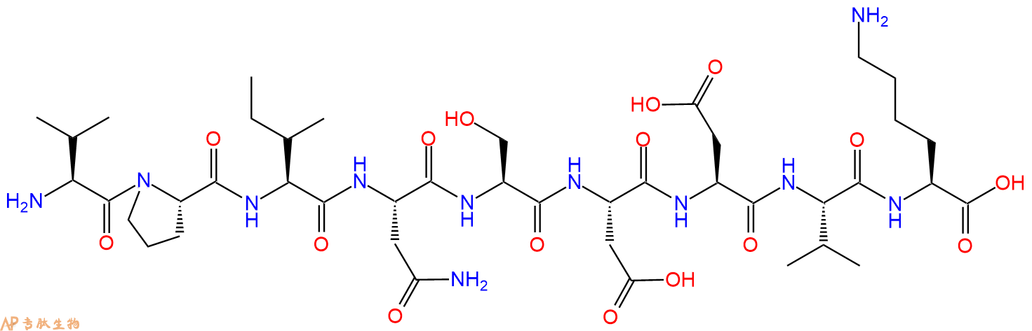 专肽生物产品H2N-Val-Pro-Ile-Asn-Ser-Asp-Asp-Val-Lys-OH