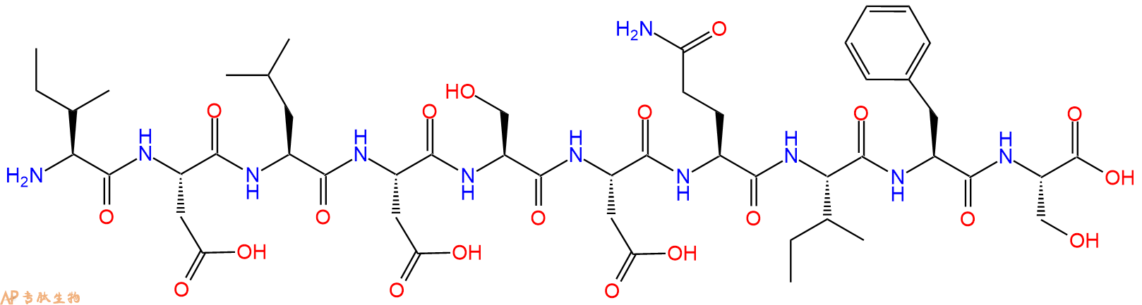 专肽生物产品H2N-Ile-Asp-Leu-Asp-Ser-Asp-Gln-Ile-Phe-Ser-OH