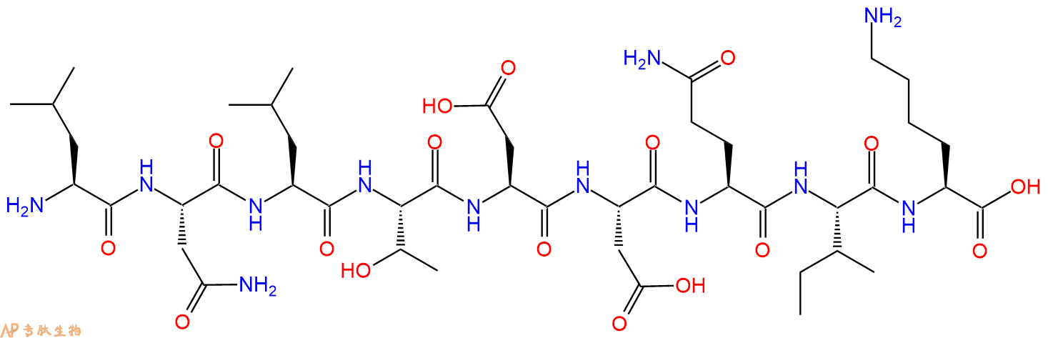 专肽生物产品H2N-Leu-Asn-Leu-Thr-Asp-Asp-Gln-Ile-Lys-OH