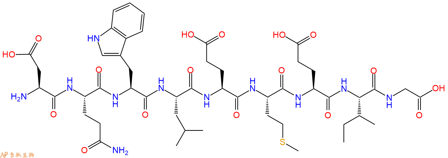 专肽生物产品H2N-Asp-Gln-Trp-Leu-Glu-Met-Glu-Ile-Gly-OH