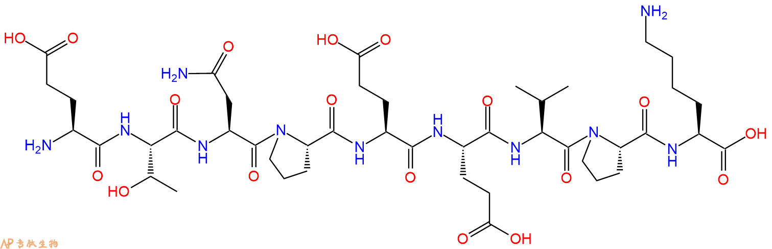 专肽生物产品H2N-Glu-Thr-Asn-Pro-Glu-Glu-Val-Pro-Lys-OH