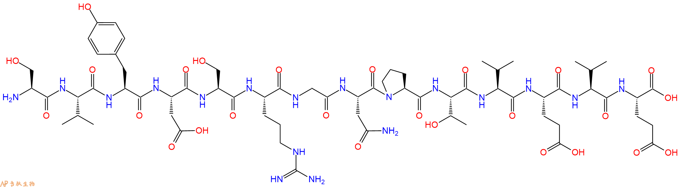专肽生物产品H2N-Ser-Val-Tyr-Asp-Ser-Arg-Gly-Asn-Pro-Thr-Val-Glu-Val-Glu-OH
