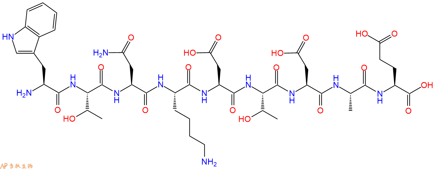 专肽生物产品H2N-Trp-Thr-Asn-Lys-Asp-Thr-Asp-Ala-Glu-OH