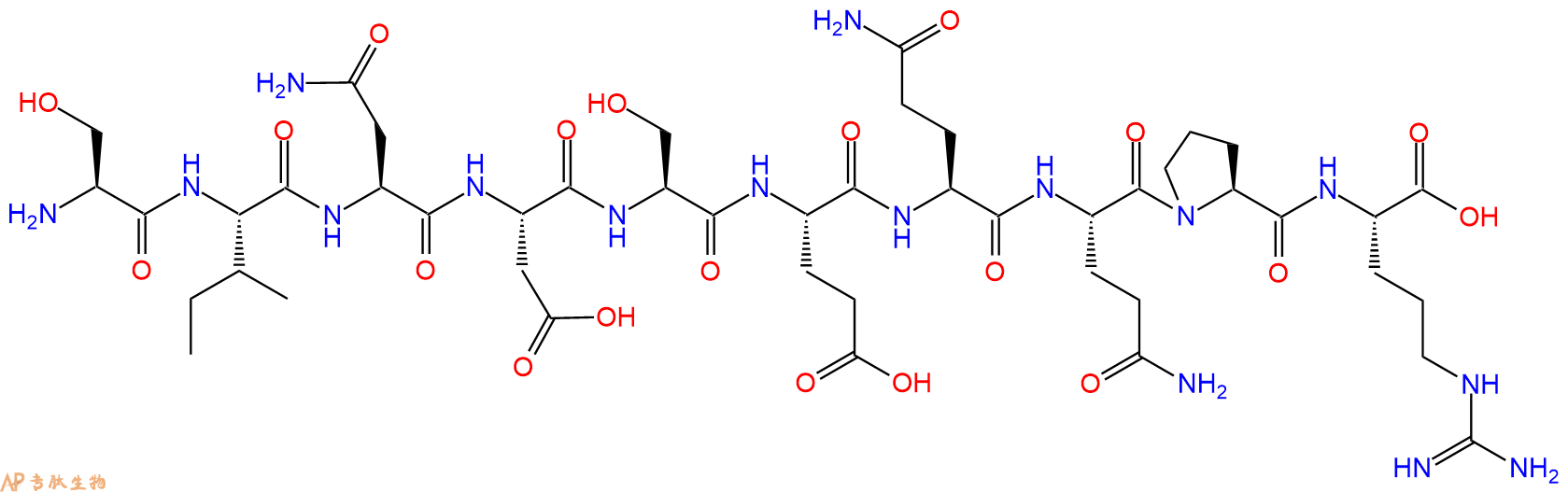 专肽生物产品H2N-Ser-Ile-Asn-Asp-Ser-Glu-Gln-Gln-Pro-Arg-OH
