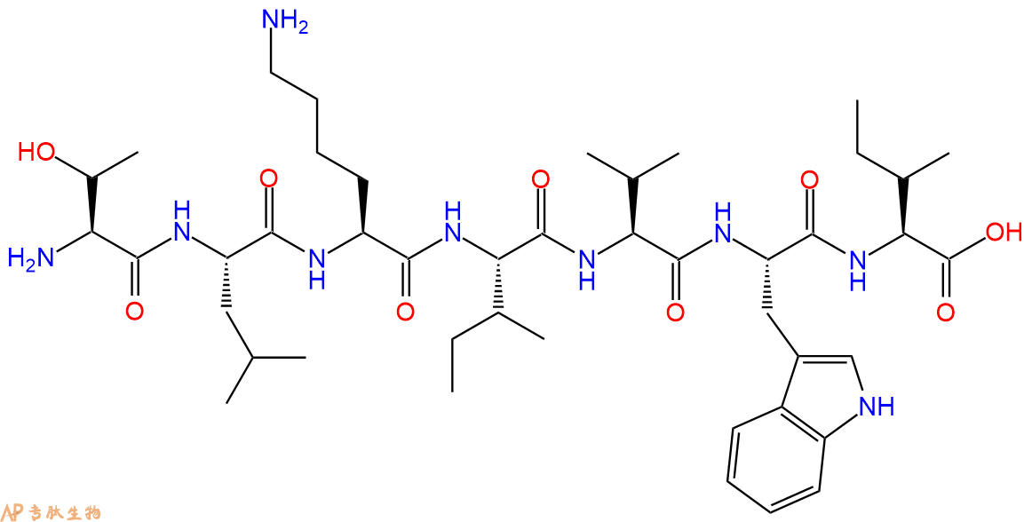 专肽生物产品H2N-Thr-Leu-Lys-Ile-Val-Trp-Ile-OH