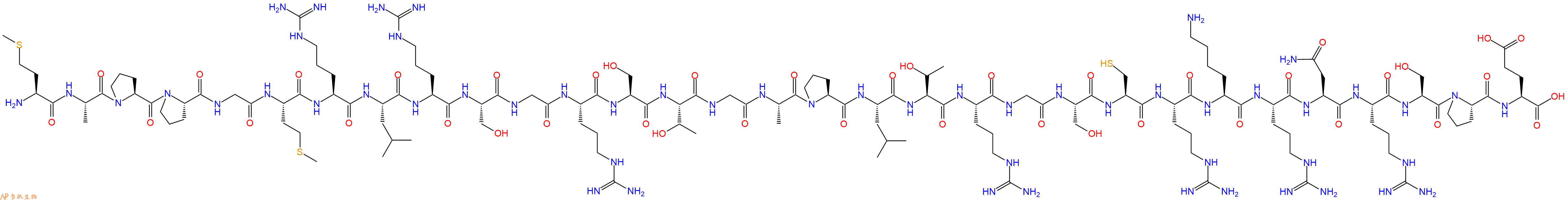 专肽生物产品H2N-Met-Ala-Pro-Pro-Gly-Met-Arg-Leu-Arg-Ser-Gly-Arg-Ser-Thr-Gly-Ala-Pro-Leu-Thr-Arg-Gly-Ser-Cys-Arg-Lys-Arg-Asn-Arg-Ser-Pro-Glu-OH