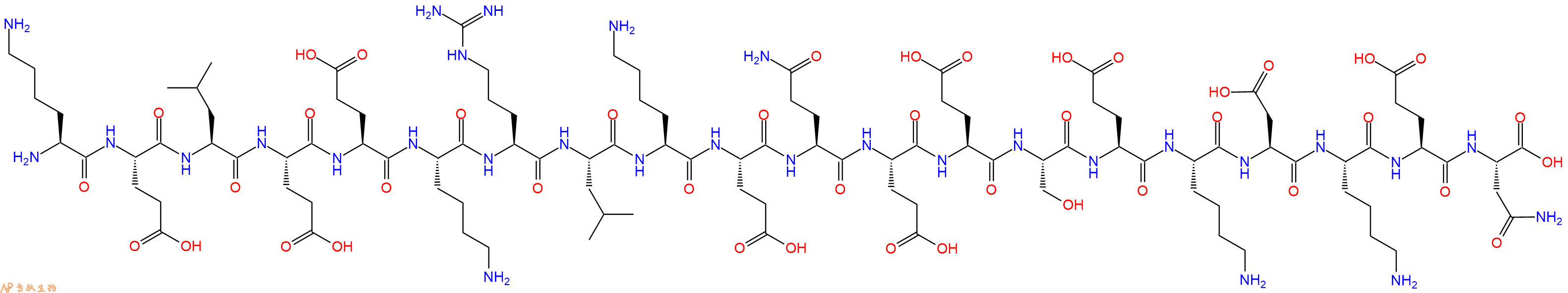 专肽生物产品H2N-Lys-Glu-Leu-Glu-Glu-Lys-Arg-Leu-Lys-Glu-Gln-Glu-Glu-Ser-Glu-Lys-Asp-Lys-Glu-Asn-OH