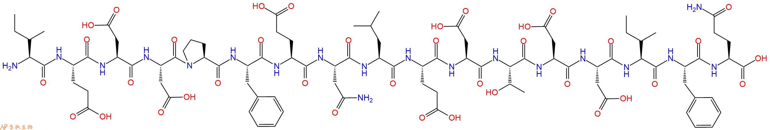 专肽生物产品H2N-Ile-Glu-Asp-Asp-Pro-Phe-Glu-Asn-Leu-Glu-Asp-Thr-Asp-Asp-Ile-Phe-Gln-OH