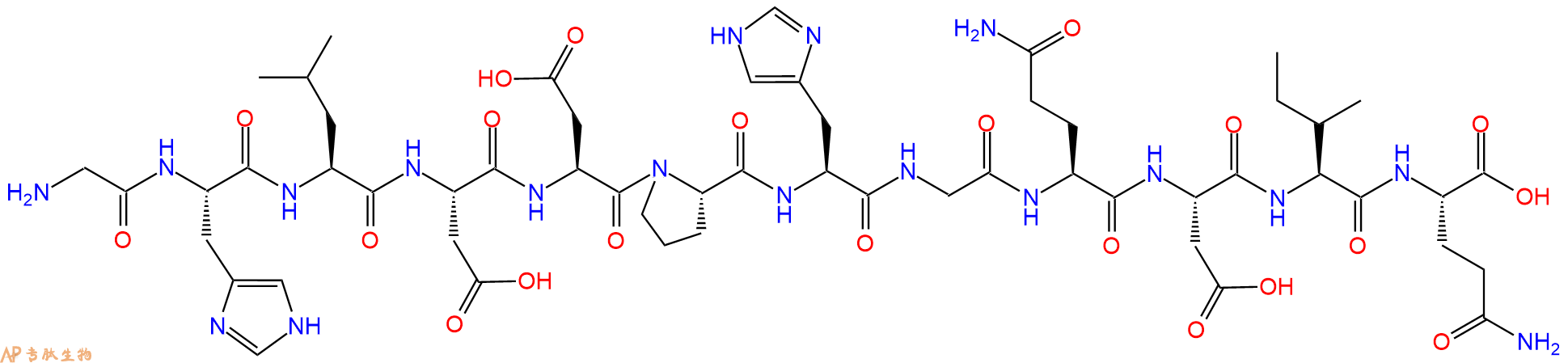 专肽生物产品H2N-Gly-His-Leu-Asp-Asp-Pro-His-Gly-Gln-Asp-Ile-Gln-OH
