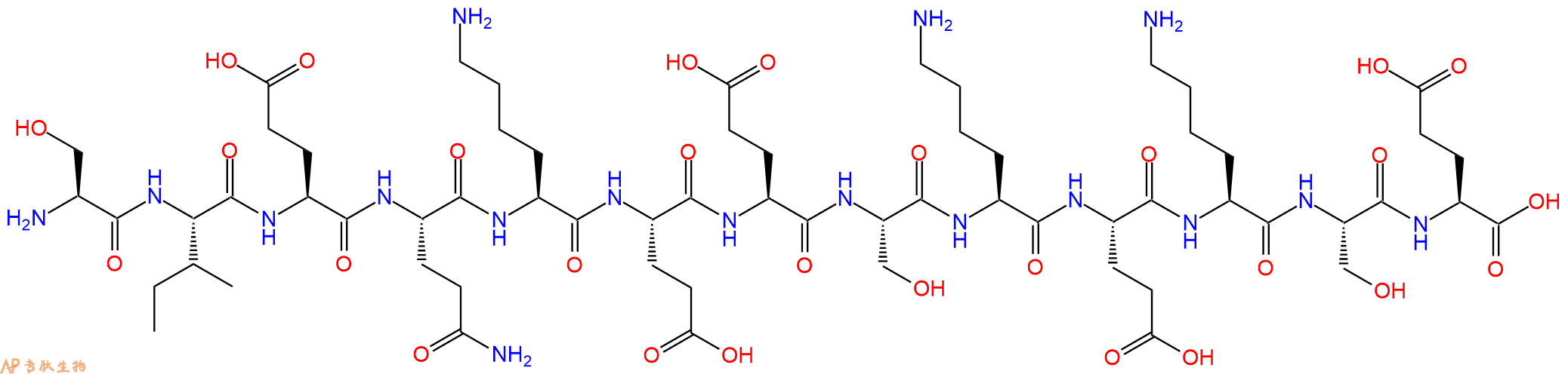 专肽生物产品H2N-Ser-Ile-Glu-Gln-Lys-Glu-Glu-Ser-Lys-Glu-Lys-Ser-Glu-OH