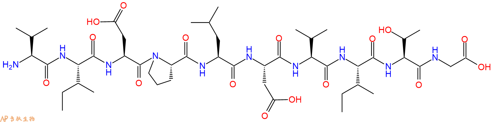 专肽生物产品H2N-Val-Ile-Asp-Pro-Leu-Asp-Val-Ile-Thr-Gly-OH