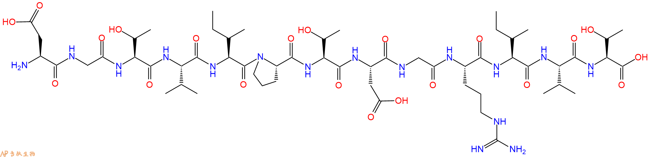 专肽生物产品H2N-Asp-Gly-Thr-Val-Ile-Pro-Thr-Asp-Gly-Arg-Ile-Val-Thr-OH
