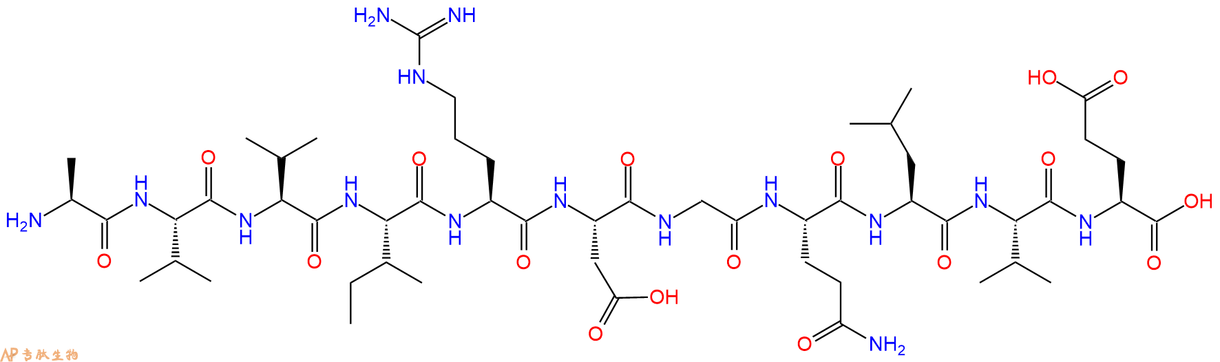 专肽生物产品H2N-Ala-Val-Val-Ile-Arg-Asp-Gly-Gln-Leu-Val-Glu-OH